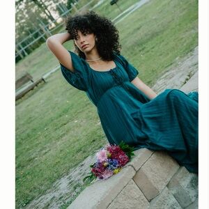 Chic Teal Maxi Dress for Women